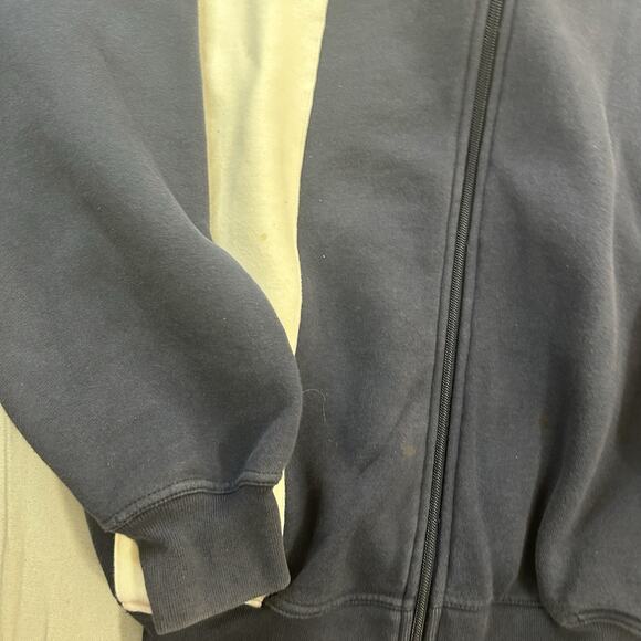Vintage Nautica Competition Blue With Stripes Full Zip Sweatshirt Jacket Large - Picture 2 of 8